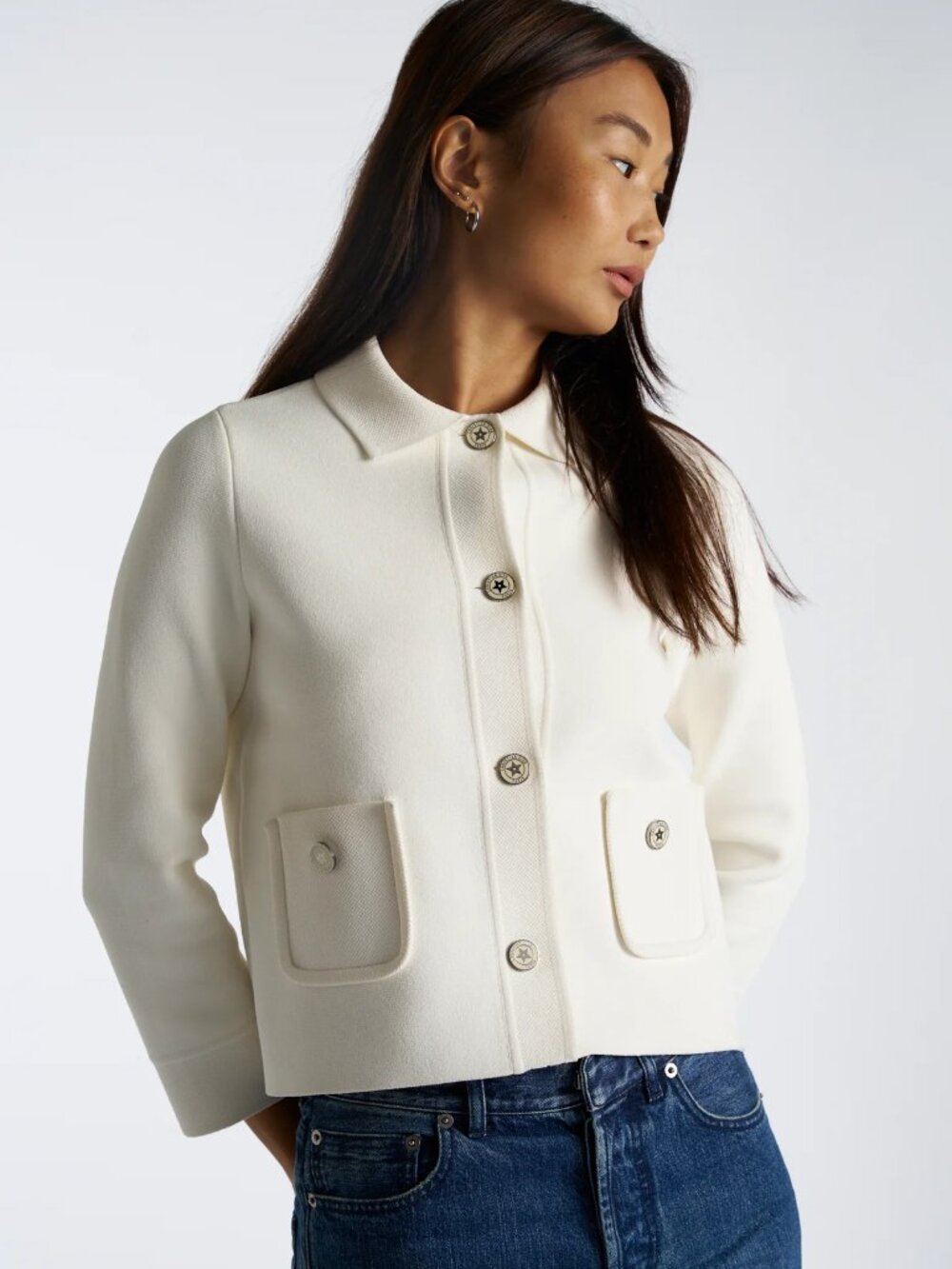 Christian DIOR 2024 white jacket stars button